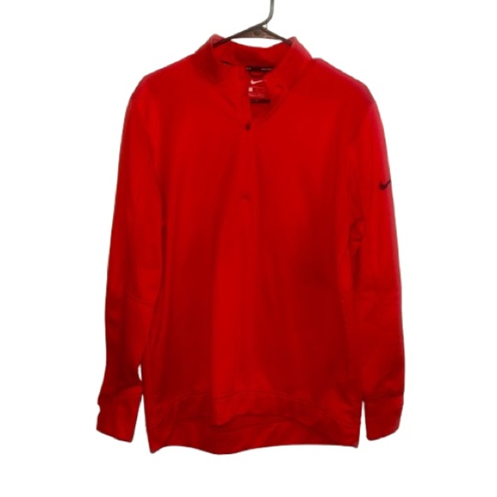 Men’s Nike Red Therma Repel Quarter Zip Golf Pullover Long Sleeve Size Large